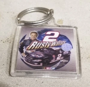 Rusty Wallace #2 key chain plastic Nascar - Picture 1 of 2