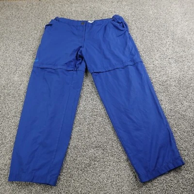 VTG Adidas Pants Womens XL Blue Track  Zip Convertible Shorts Gym Athletic Y2K - Image 1 of 4