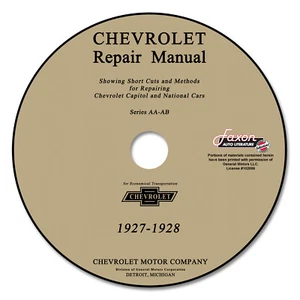1927 1928 Chevrolet Tienda Manual On Cd-Rom Chevy Coche y Truck Reparar Servicio - Imagen 1 de 1