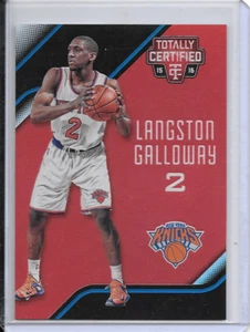 2015-16 Langston Galloway Insert /149 Certified Red Basketball Card #111 Knicks - Imagen 1 de 2