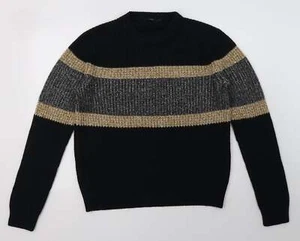 George Mens Blue Striped Acrylic Blend Sweatshirt Size M - Picture 1 of 12