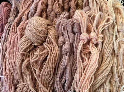 Paternayan Persian Yarn Lg Lot Mauve Pink + Needlepoint Tapestry Wool Remnants - Image 1 of 4
