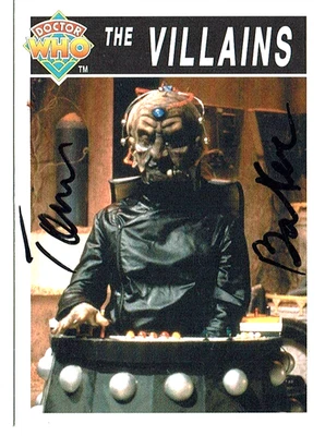 Tom Baker hand signed Doctor Who The villains trade card no 312 - Image 1 of 2