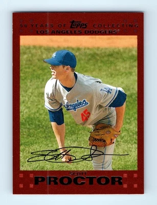 2007 Topps Updates & Highlights #UH318 Scott Proctor Copper #/56 - Image 1 of 2