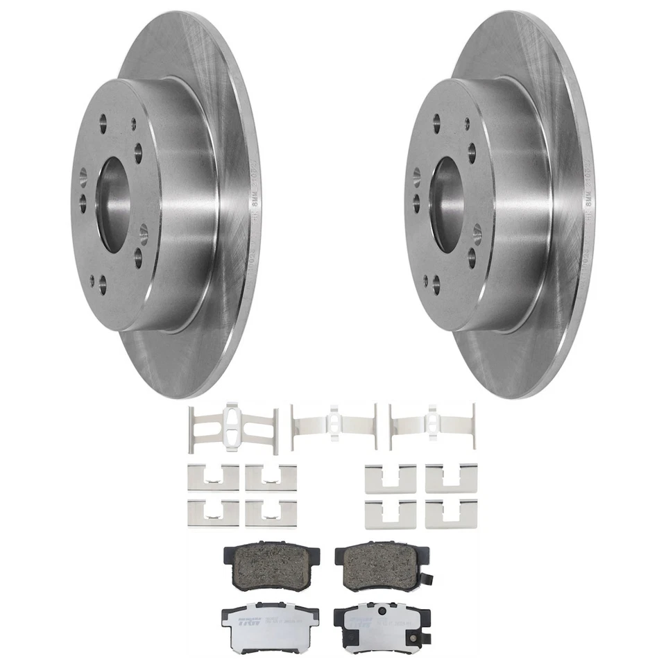 KIT-062224-88 TRW Juego de 2 ruedas traseras de disco y pastillas de freno para Acura RSX Civic Foto 1 de 4