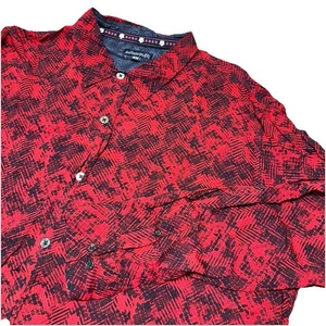 Wornstar Abbigliamento Rocknrolla Collezione Heritage Camicia Rossa Rockabilly Uomo 3X - Foto 1 di 11