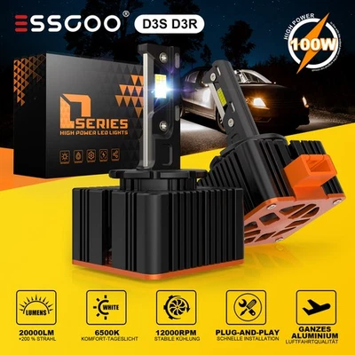 Zulassung 2X D3S LED Scheinwerfer 1:1 Halogen Plug-and-Play 100W 20000LM Lampen - Bild 1 von 4