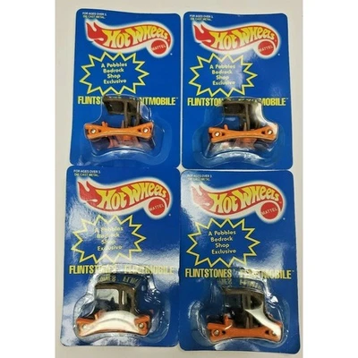 1994 Hot Wheels The Flintstones Flintmobile All Blue Card Bedrock shop (4) U165 - Изображение 1 из 3