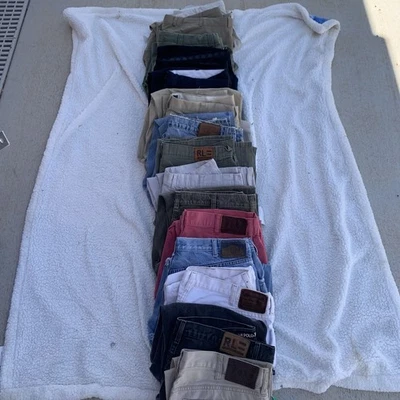 Polo Ralph Lauren Pants Lot Of 15 Men Size 35/36 Stretch Chaps, LRL BULK - Image 1 of 4