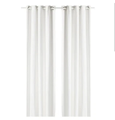 IKEA MOALINA White Curtains, 1 Pair XL 145 X 300cm Brand New - Image 1 of 4