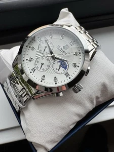 Invicta X Montres Prestige Herren Silberfarbene Kristall Uhr 40mm MPW-0055 Neu! - Bild 1 von 6