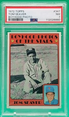 🔥1972 Topps #347🌟 TOM SEAVER Boyhood👦 Photo ⚡PSA 7 NM ⚾️HOF⚾️ New York Mets🏟 - Imagem 1 de 2