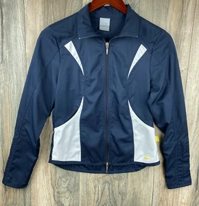 Cappotto giacca Nike frangivento Small S blu bianco giallo manica lunga - Foto 1 di 12
