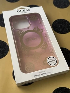 Phone Case iPhone 15 Pro Max Guess Cover Apple TP Purple Drop Protection Hard - Picture 1 of 5