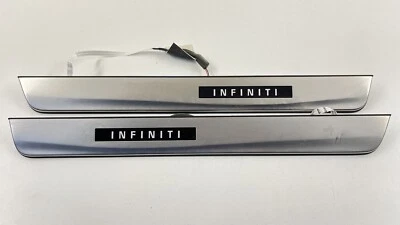 16-20 INFINITI Q50 IZQUIERDA DERECHA PUERTA DELANTERA ESTRIBO PLACA RASGUÑO CUBIERTA MOLDURA OEM Foto 1 de 4