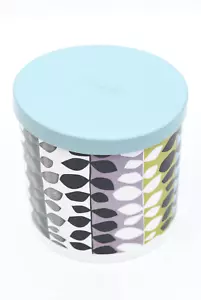 Cottonelle Plastic Toilet Paper Container Box Round Bathroom Decor Blue Leaves - Picture 1 of 6