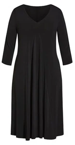 Avenue- NWT-Women -Dress Loralei-Black -24/26-Midi-Relaxed Fit! VG++ - Picture 1 of 3