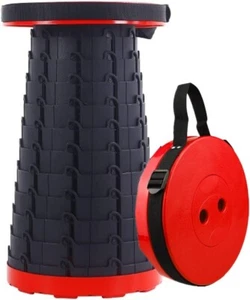 Zusammenklappbarer tragbarer Stuhl leichter einziehbarer Klapphocker (rot) - Bild 1 von 4