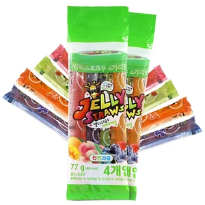 Jelly Straws Pack of 2 - Jelly Noodles Gummies Peach Mango Blueberry Lychee Flav - Picture 1 of 6