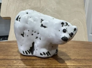 Statuina orso polare metà secolo moderna ceramica Pentik Finlandia Henrik Allert - Foto 1 di 9