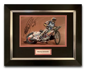 MACIEJ JANOWSKI HAND SIGNED FRAMED PHOTO DISPLAY - SPEEDWAY AUTOGRAPH 1. - Picture 1 of 1