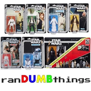 Star Wars Luke Hans Leia Obi R5D4 R2D2 Darth 40th Hasbro Black Kenner 7 Stück😎 - Bild 1 von 8