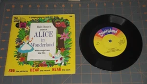1951 Vintage Walt Disney Alice in Wonderlad Vintage Record And Book - Picture 1 of 4