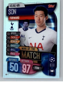 2019-20 Topps Match Attax UEFA Champions League Man of the Match Heung-Min Son - Picture 1 of 2