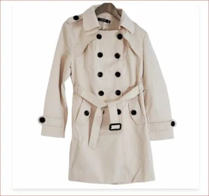 Women Trench Coat NANJUN Double~Breasted Sz 10 Classic Lapel Waterproof NWT - Picture 1 of 12