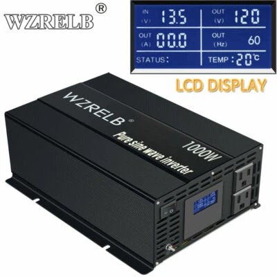 1000W DC to AC Power Pure Sine Inverter Off Grid Solar System 36/48V to 110/220V - Image 1 of 4
