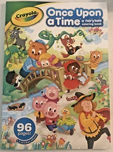 Crayola Once Upon a Time a Fairytale 96 page coloring book with 1 sticker page - Imagen 1 de 7