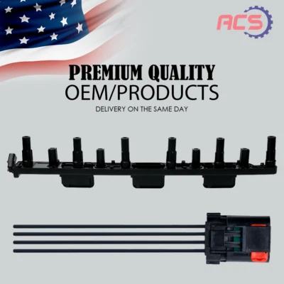 Bobina de encendido OEM y con enchufes para Jeep Grand Cherokee Wrangler TJ UF296 2000-2006 Foto 1 de 4