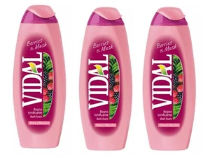 VIDAL Badeschaum Brombeere & Moschus 3x 500 ml - Bild 1 von 3