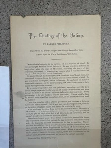 Parker Pillsbury, abolizionista 1886 lettera manoscritta antischiavitù Broadside - Foto 1 di 4