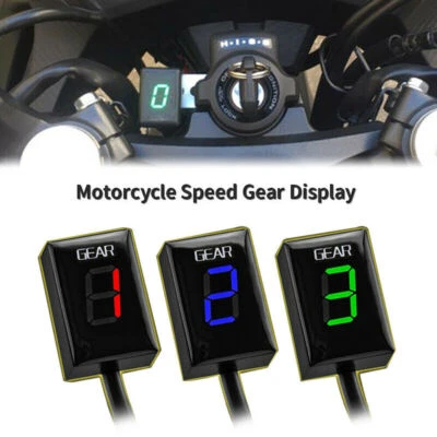 Motorcycle Gear Digital Display Speed Indicator For Kawasaki Z300 Z650 Z750 Z800 - Image 1 of 4