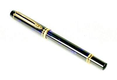 PLUMA ESTILOGRÁFICA WATERMAN RHAPSODY AZUL MINERAL Borde Dorado 18kt 2 Tonos Nueva en Caja Foto 1 de 4