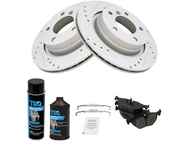 Kit de pastillas de freno trasero y rotor TRQ 59PC14H para BMW 325i 2001-2005 Foto 1 de 1