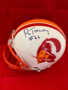 PAT TOOMAY SIGNIERT TAMPA BAY BUCCANEERS THROBACK MINIHELM SELTEN COA - Bild 1 von 2