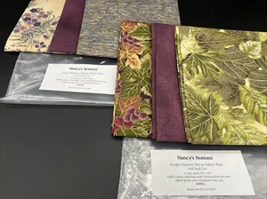 Lot of 2 Nancy's Notions Half Yard Packs FLORAL FANTASY & GRAPE HARVEST - 3/each - Picture 1 of 13