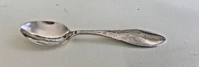 c1860 James Watts American Coin Silver Scalloped Edge/ ETCHED TEASPOON " KNOX" - Image 1 of 4