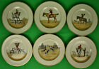 Set Of 6 Frank Vosmansky Hand-Painted Fox-Hunting Dinner Plates Made For A&F