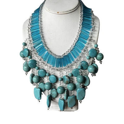 Aldo бисером сплетенный нагрудник воротник заявление провода работы ожерелье w браслет - Изображение 1 из 4