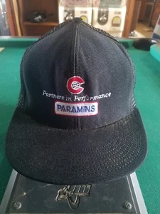 Vintage Paramins Performance ADVERTISING SNAPBACK TRUCKER MESH HAT CAP USA  - Picture 1 of 6