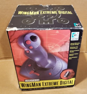 Vintage 1997 Logitech Wingman Extreme Digital Joystick  In Box Rare - Image 1 of 4