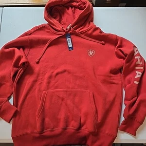 Ariat REAL Hoodie Sweatshirt Womens Size Large Red Rust Western Cowgirl - Picture 1 of 5