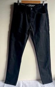 Marshall Artist Black Overdye Slim Tapered Artist Fit Trousers 32” X 32” Bnwt - Picture 1 of 4