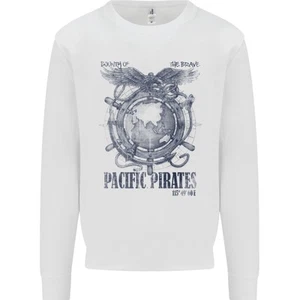 Pacific Pirates Sailing Sailor Boat Kids Sweatshirt Jumper - Picture 1 of 31
