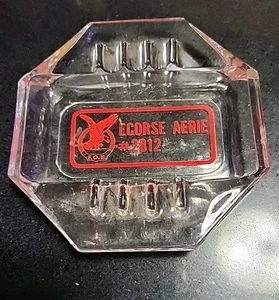 Cenicero de vidrio vintage Ecore Aerie F.O.E #2812 clásico rojo - sin astillas años 50 RARO - Imagen 1 de 2