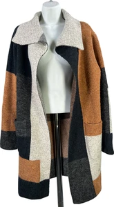 Suéter cárdigan Max Studio para mujer marrón/negro bloques de colores - S - Imagen 1 de 4