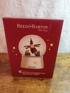 REED & BARTON Weihnachtsmann Engel Schneekugel  - Bild 1 von 3